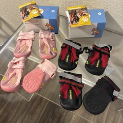 QUMY Dog Shoes For Large Dogs, Medium Dog Boots & Paw Protectors For Winter Snowy Day, Summer Hot Pavement, Water-Resistant In Rainy Weather, Outdoor