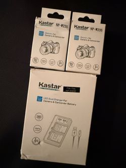 2 - Kastar NP-W235 Battery & Dual Battery Charger Fuji Camera