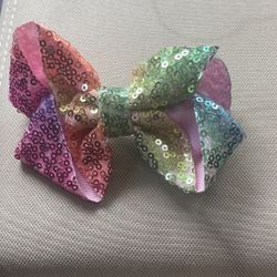 Colorful Sequin Bow Hair Clip For Kids