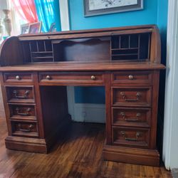 Oak Roll Top Desk 