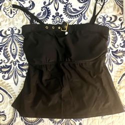Beautiful Venus Black Swim Top - New 