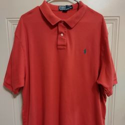 🐎Vintage Polo Ralph Lauren Shirt 2XL Preowned Coral 90s BG24