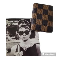 Checkerd Brown Cosmetic Mirror Travel Pocket Mirror Accessorie