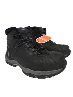 Dalupo Men's Composite Toe Waterproof Work Boot Black Gray Size 8M