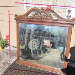 Large Mirror On Top Cabinet Good Condition 
