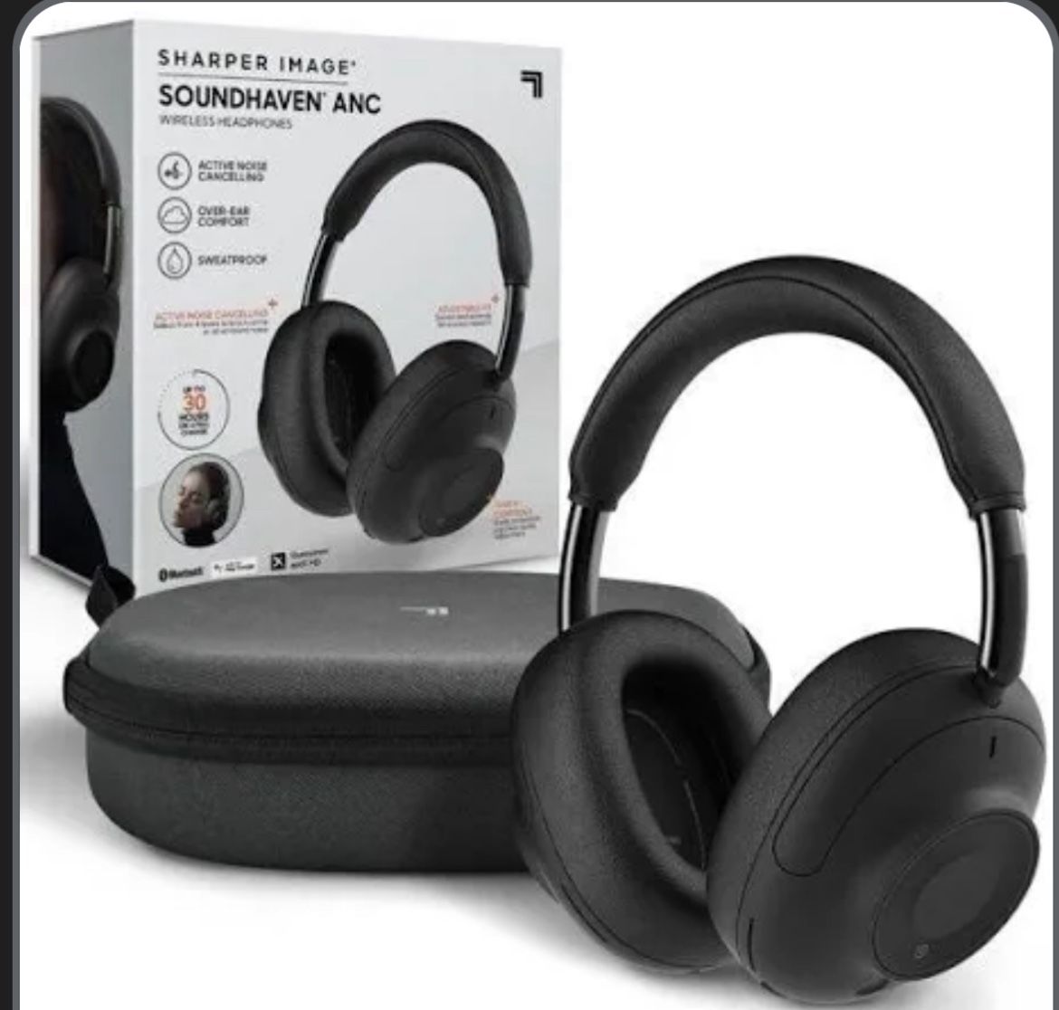 Brand New Sharper Image Soundhaven ANC Wireless Headphones