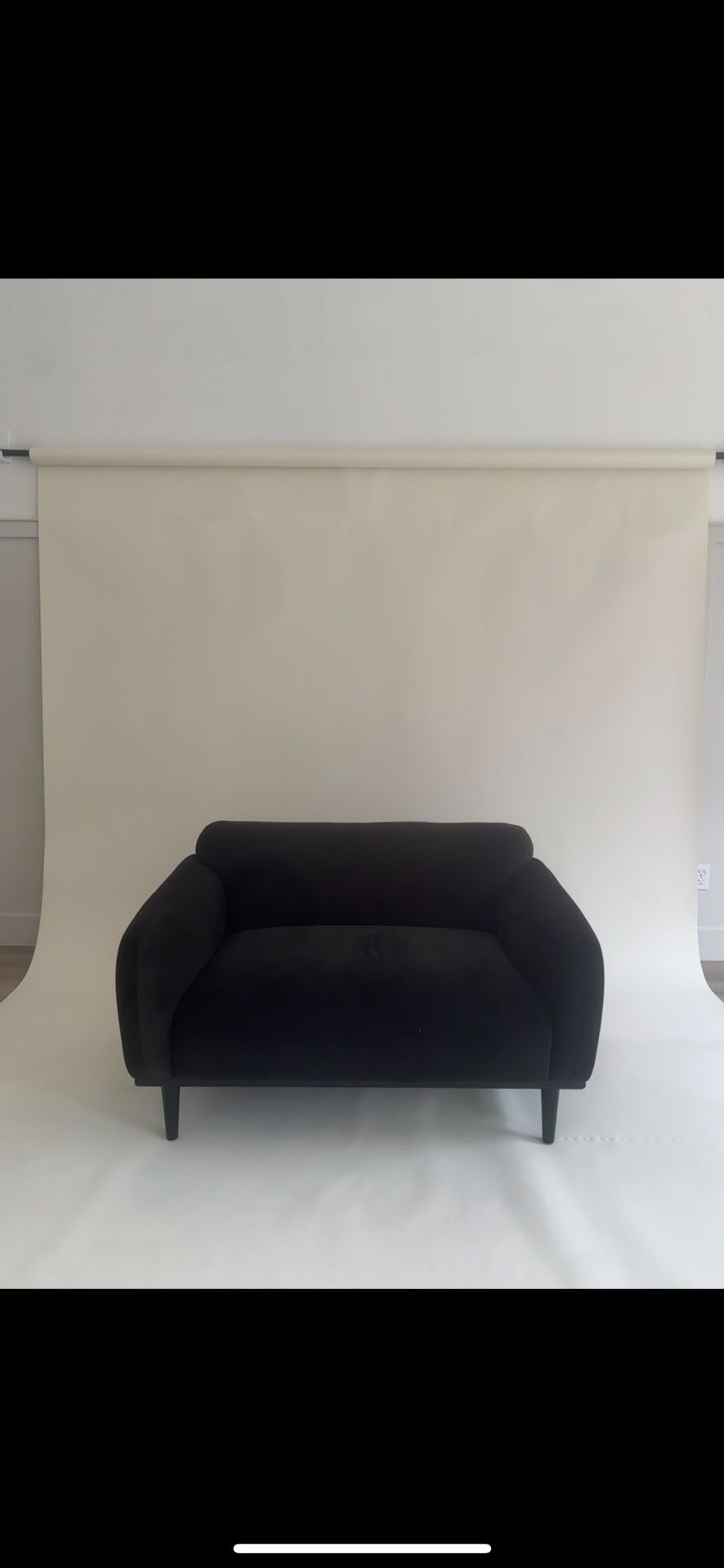 Dark Gray 50” Velvet Loveseat