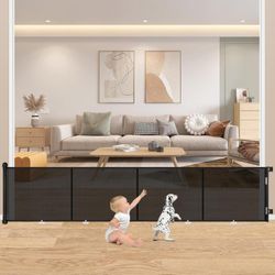 - 200inches Retractable Baby Gates Extra Wide, 34" T