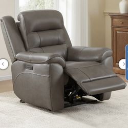 🪑✨  Leather Power Recliner with Power Headrest ✨