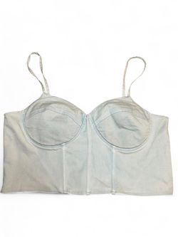 Light Blue Denim Corset Top