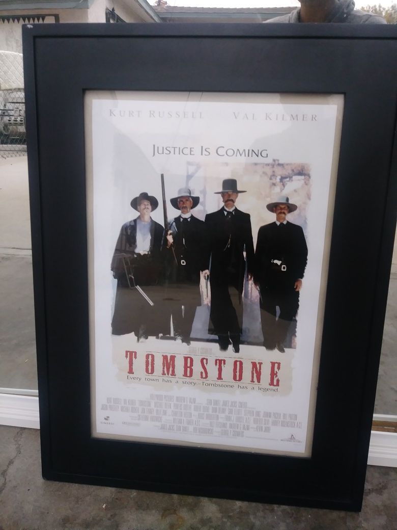 Tombstone movie framed poster