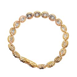 10k Yellow Gold Tennis Bracelet Brilliant Cut Diamonds 5.50 ctw