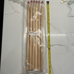 New Musician’s Gear Hickory Wood Drum Sticks 6 Pack Drumstick