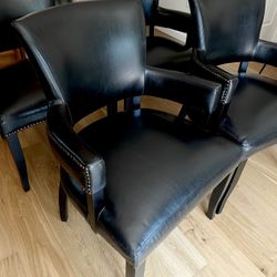 Mid Century Leather Dining Chairs 