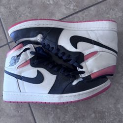 Jordan 1 High Top White / Black / Orange Sz 11