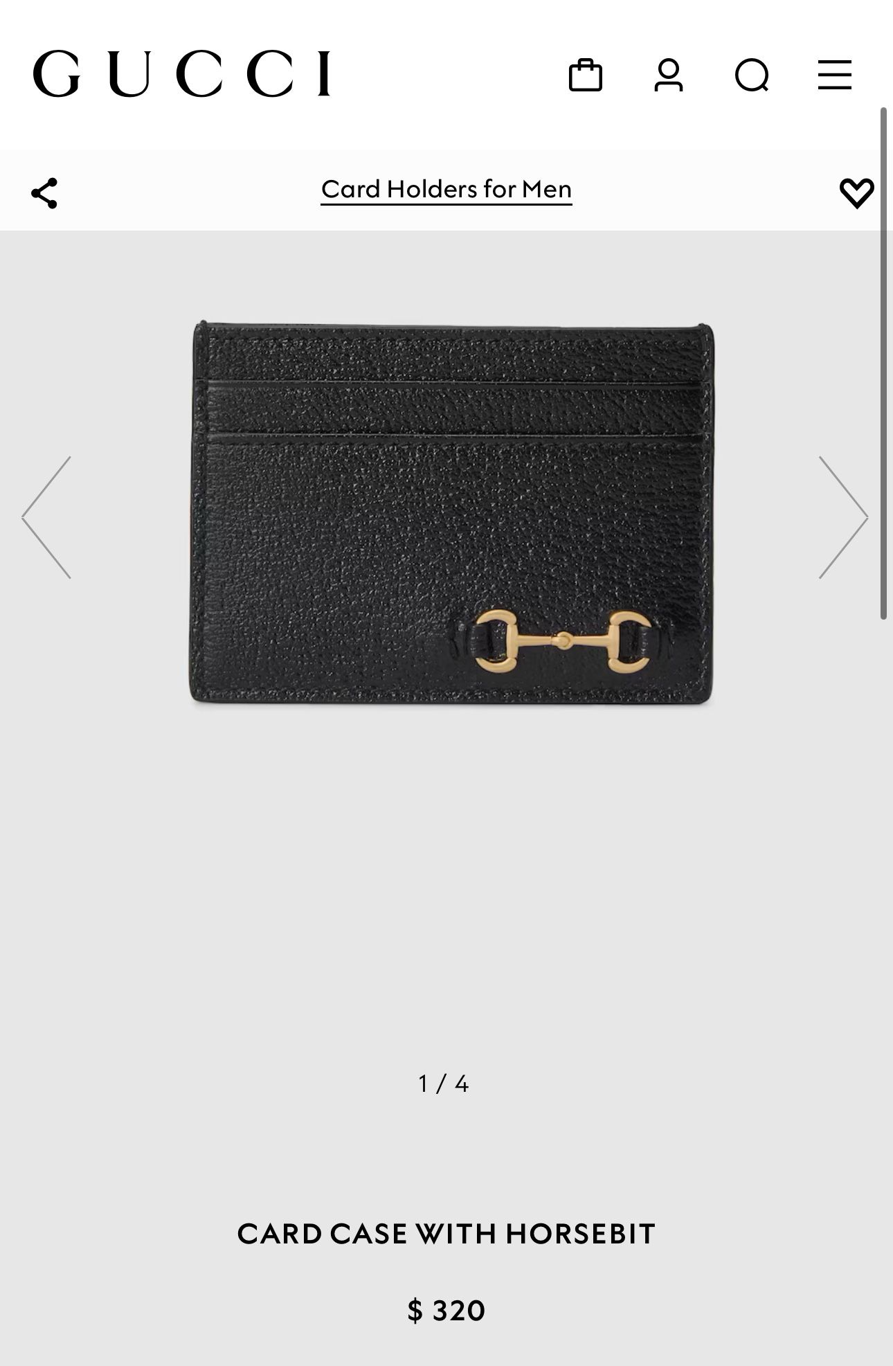 Gucci Man Card Holder - Brand New! ( With Recipe)