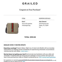 Gucci gg style messenger bag