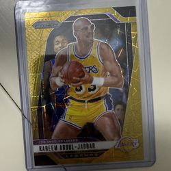 Kareem Abdul Jabbar Gold Ice Prizm Card Numbered