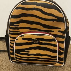 Coach C6987 Tiger Stripe Graham Leather Backpack