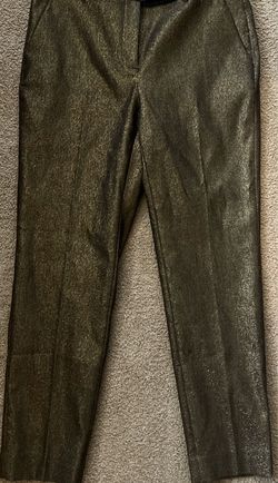 NWT White House Black Market Dress Pants Sz.8 Metallic Slim