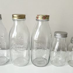 Set of 5 Glass Bottles and Jars