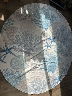 Coastal round tablecloth