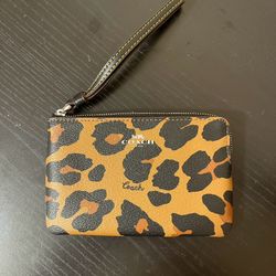 Coach Leopard Print Wristlet
