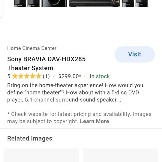 SONY surround system