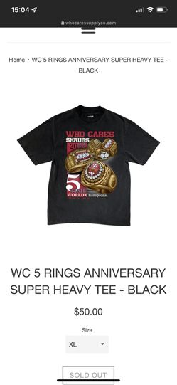 Who Cares X 5 Ring Anniversary Tee