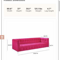 Velvet Sofa From TOV. Price Including Delivery 