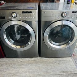 LG.  WASHER AND GAS DRYER 
