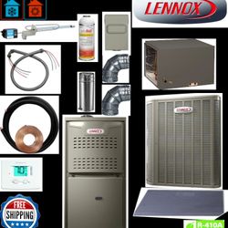 Lennox ML14XC1 AC/Gas System Bundle W/ Condenser, Gas Furnace and Evaporator Coil + Installation Parts Package! 
