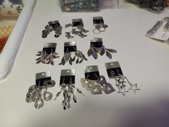 Costume Earrings 5.oo Each Or 3 For 10