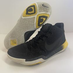 Nike Kyrie 3 Mamba Black Yellow Basketball Shoes 852395-901 Men’s Size 13