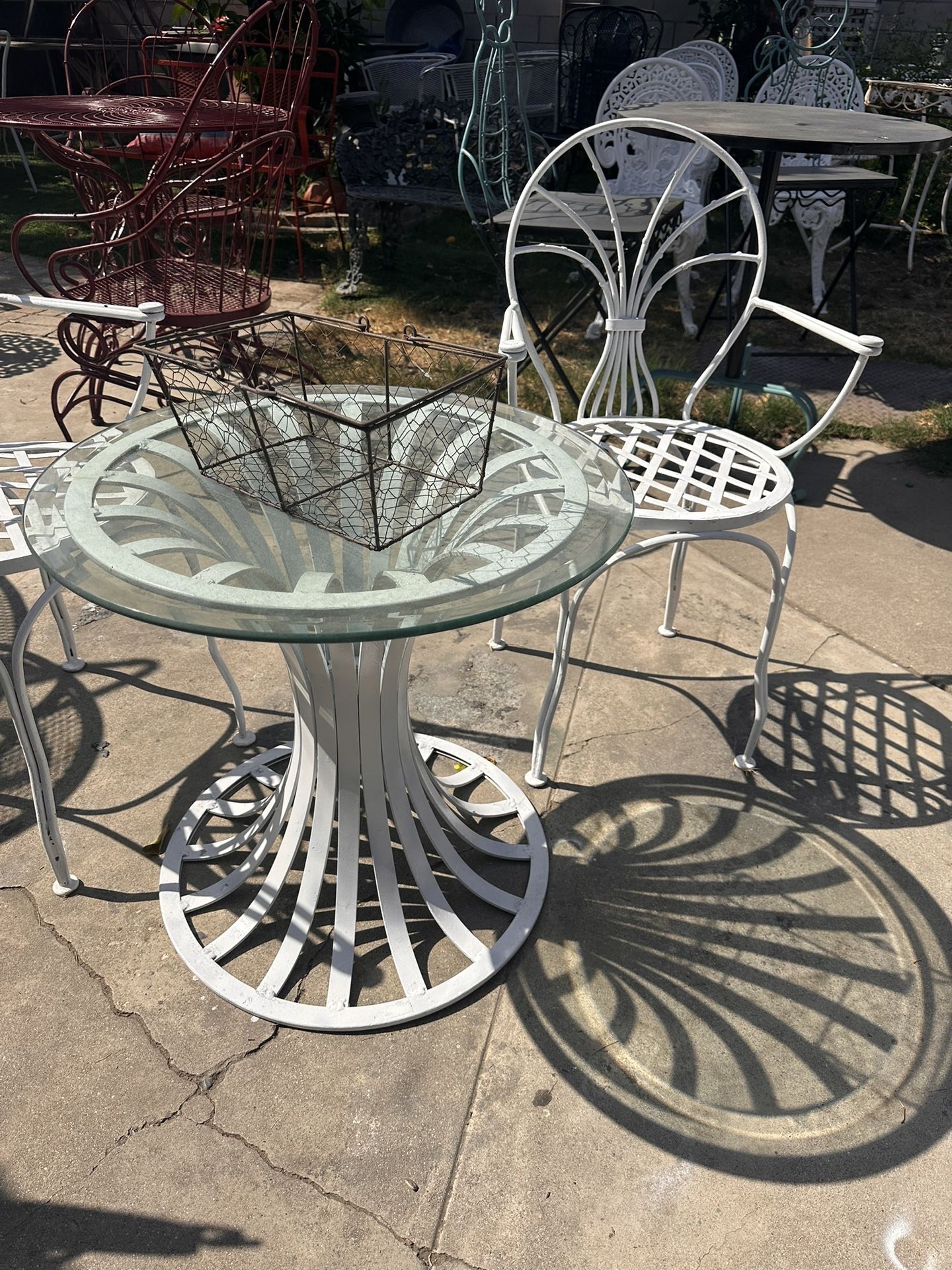 Bistro Set / Glass Table Top