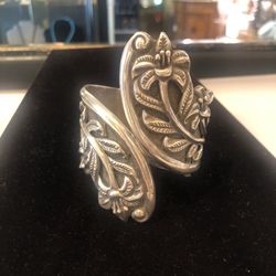 Vintage Taxco Sterling Calla Lily Cuff Clamp Bracelet (#40)
