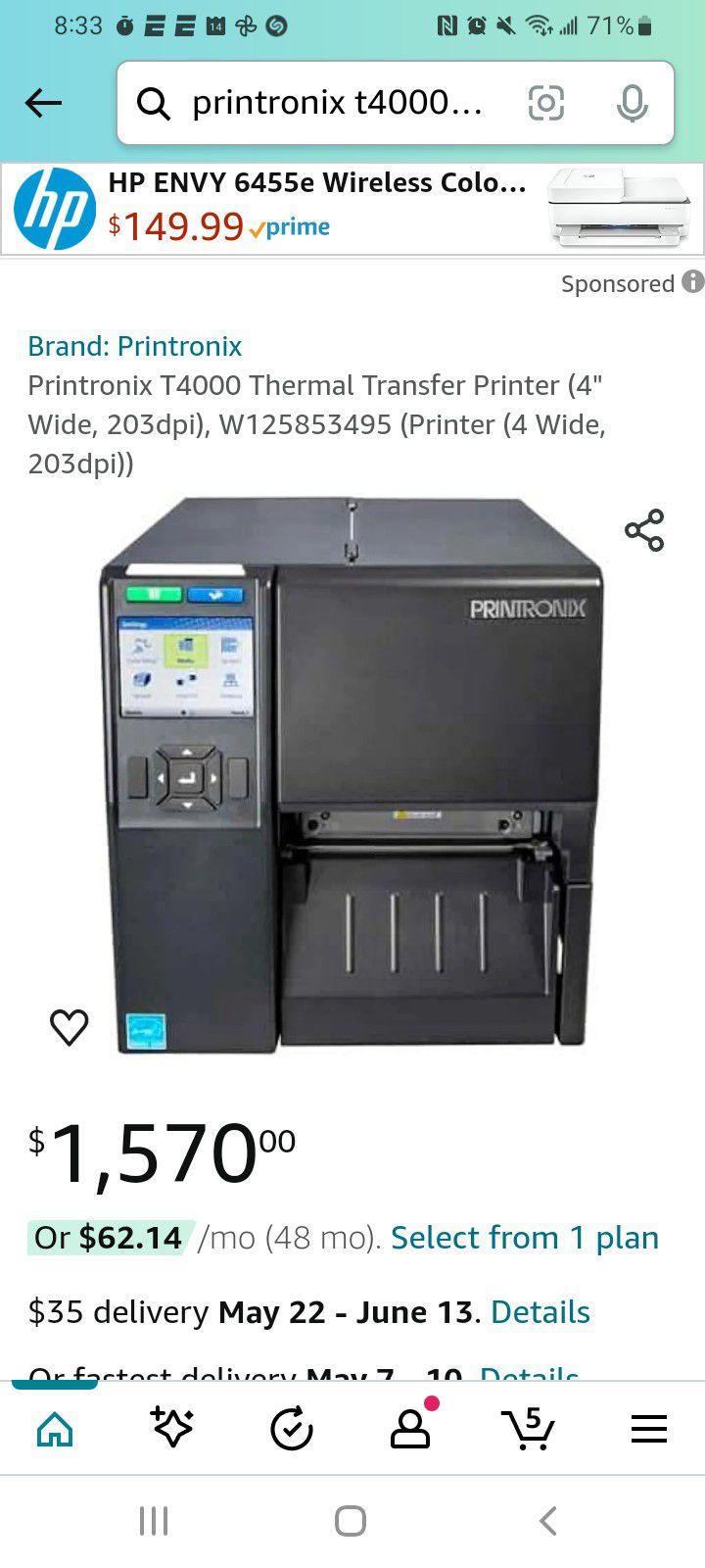 printronix t4000 thermal printer