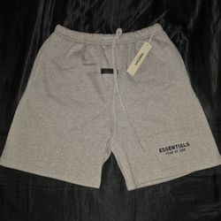 Fear Of God Essentials Sweat Shorts, Dark Oatmeal, Sizes L & XL