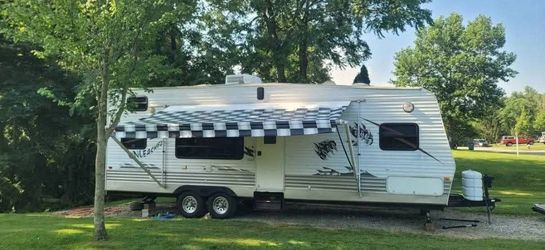 Forest river toy hauler camper trailer!
