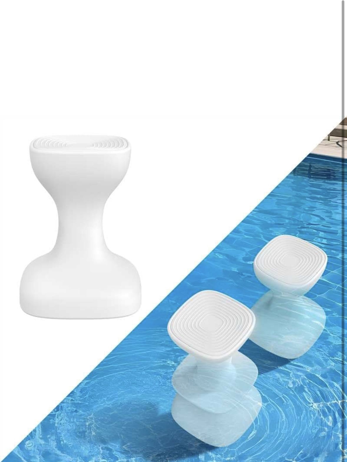 OceanaFlow 24 In Weighted Underwater Pool Stool with Adjustable Legs