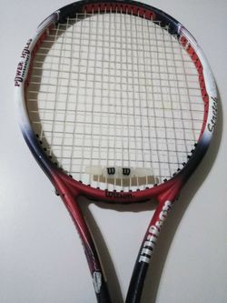 Wilson Hammer 6.4 Power Holes Tennis Racket Oversize, Strung