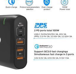 Brand new Keypower 100W 5-Port USB C Charger, Dual Type C PD
