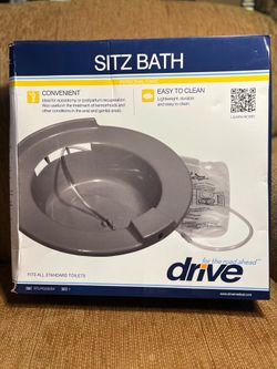 Drive Medical Sitz Bath, Grey, Universal new!.