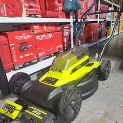 RYOBI 40V CORDLESS LANW MOWER KIT BATTERY AND CHARGER NEW 