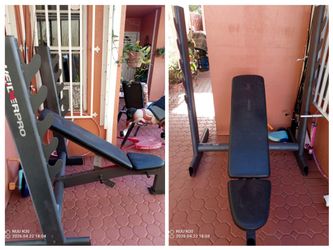 Weider pro adjustable weight bench with rack+