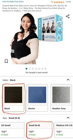 Used Baby K'tan Baby Carrier/Sling/Wrap