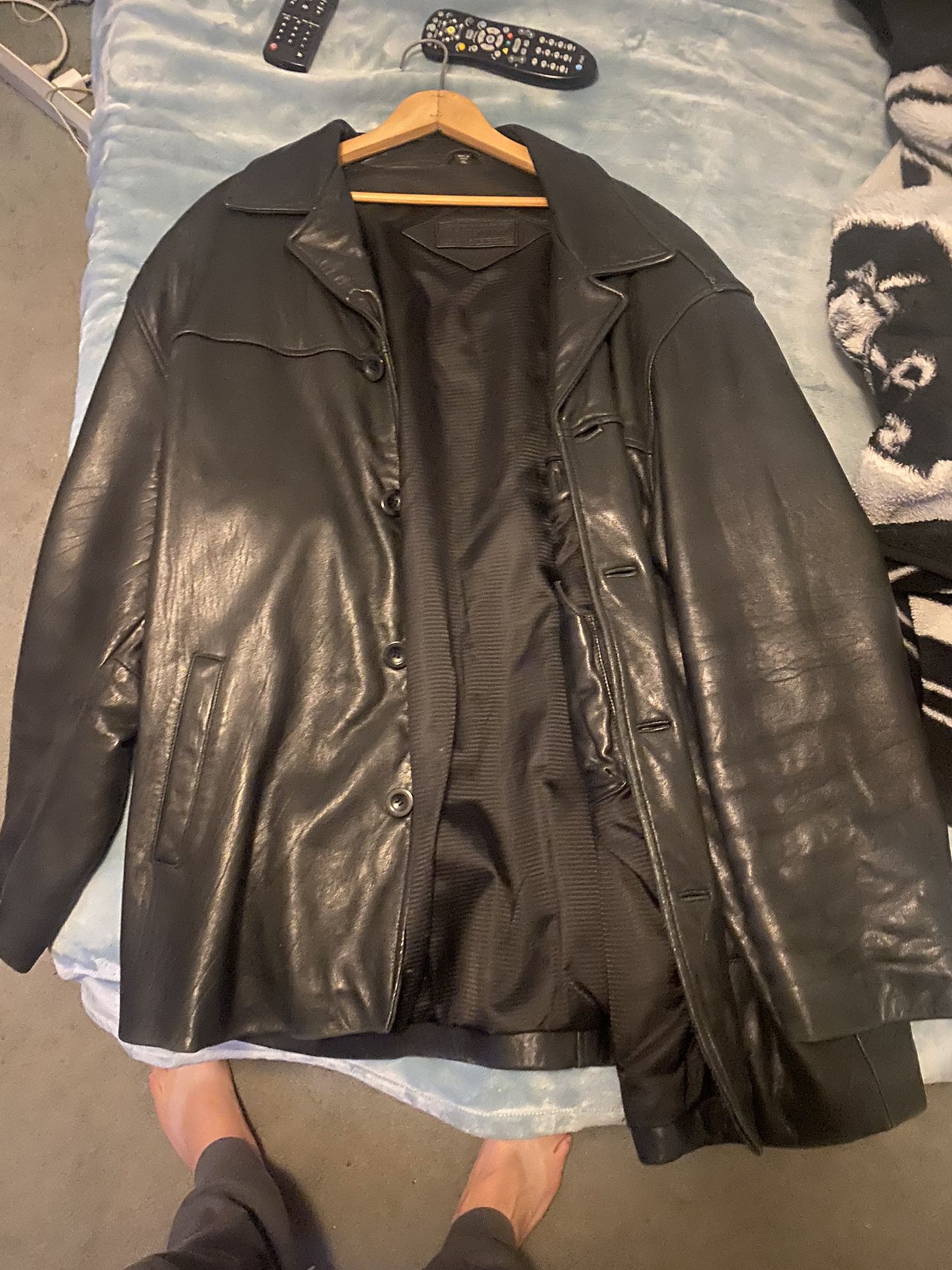 Men’s Leather Jacket. A Little Big For An XL But In Great Shape
