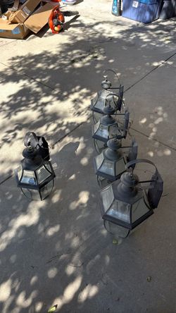 Outdoor Wall Lantern Lights Set of 5