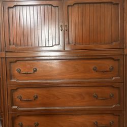 Tall brown Wood Dresser 