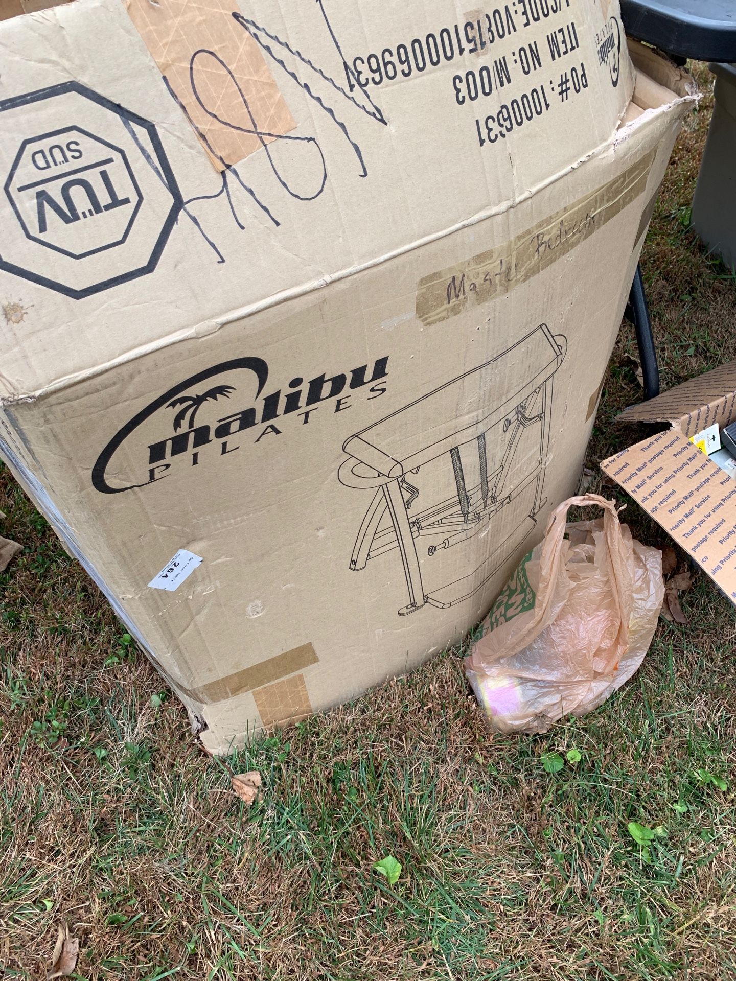 Pilates bench in box